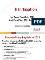 Truth in Taxation: For Taxes Payable in 2021 and Fiscal Year 2021 Budget