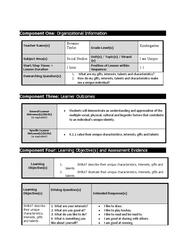 Lesson Plan Social Studies PDF Books Educational Assessment