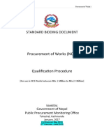 SBD Procurement of Works, (NCB) For NRs. 2 Million To 20 Million Rupees Qualification Procedure Dec2019-1