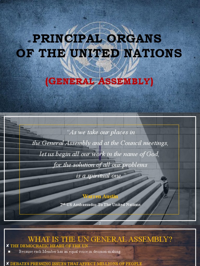 UN General Assembly: Structure & Functions | PDF | United Nations ...