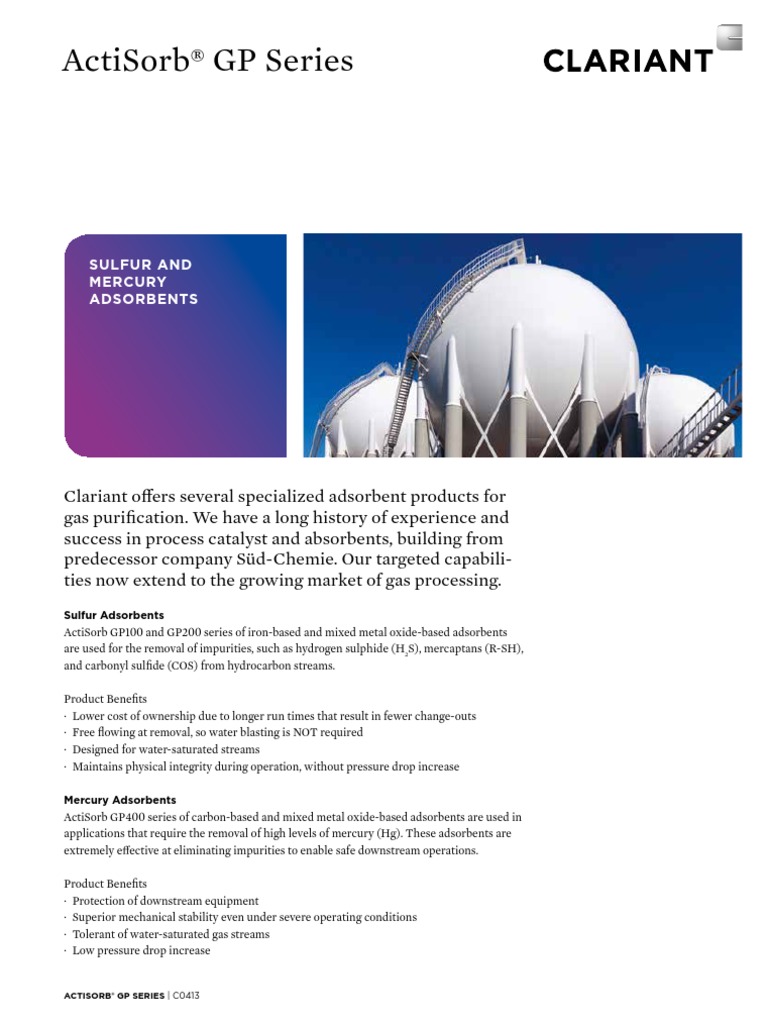 Clariant Flyer ActiSorb GP Series 2010 EN PDF | PDF | Adsorption ...