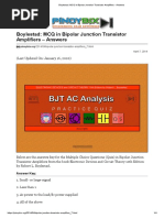 Boylestad - MCQ in Bipolar Junction Transistor Amplifiers - Answers