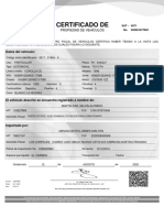 Certificado de Propiedad de Vehículo SAT-4071