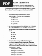 PMP Practice Questions: D. 7 Pereent