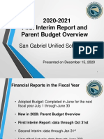 first interium budget report