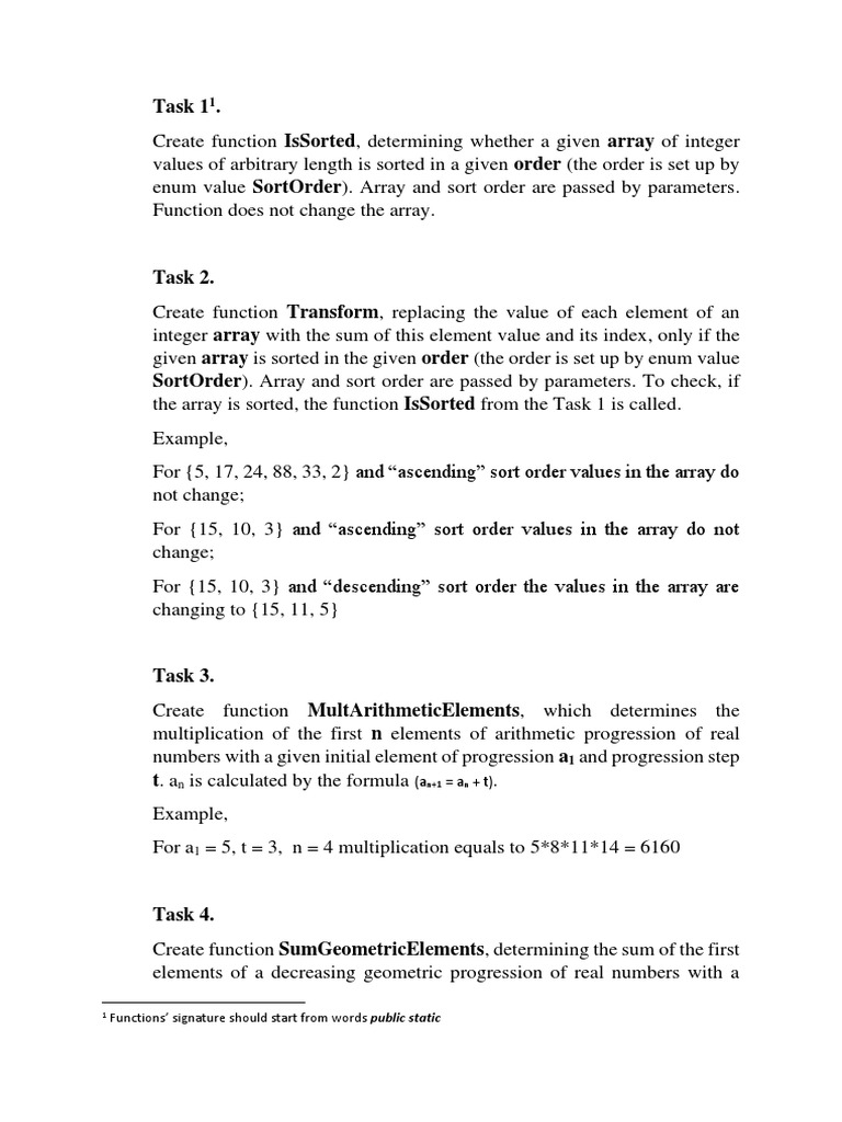 Array Sorting and Transformation Functions | PDF