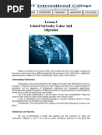 Lesson 3 Global Networks: Labor and Migration: Understanding Globalization