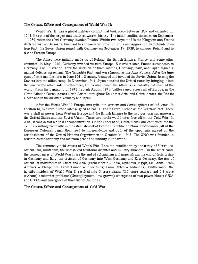 The Causes | PDF | World War II | Allies Of World War II