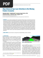 Map-Enhanced Ego-Lane Detection in The Missing Feature Scenarios