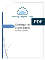 Kindergarten Mathematics: Subtracting Single Digits