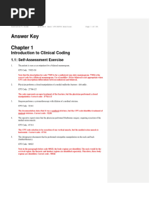 Answer Key: Introduction To Clinical Coding
