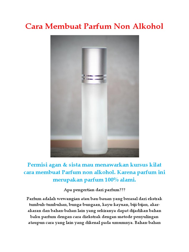 Kursus Parfum Non Alkohol Hemat | PDF
