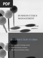 BUSINESS ETHICS MANAGEMENT