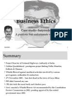 Business Ethics: Case Study-Satyendra Dubey