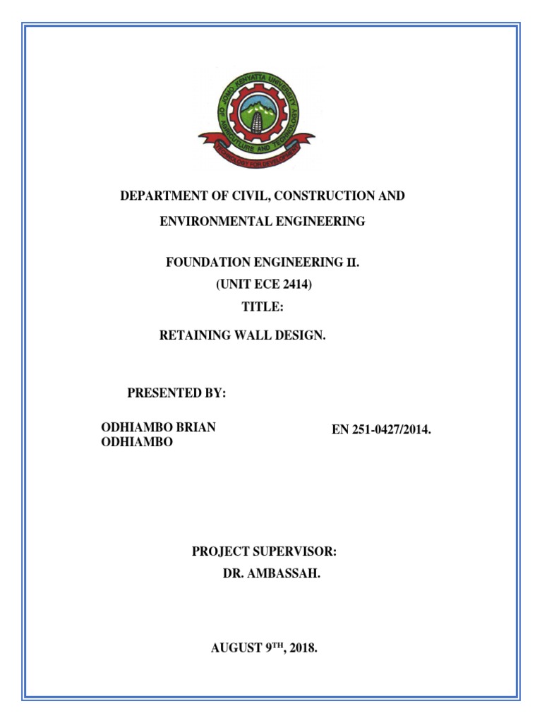 Retaining Wall Design and Standards Guide | PDF | Geotechnical ...