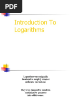 Introduction To Logarithms