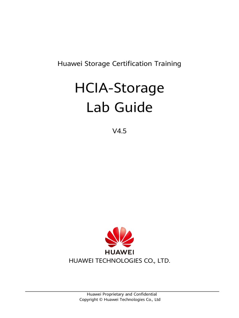 HCIAStorage V4.5 Lab Guide PDF Computer Network Ip Address