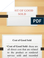 Factors that affect cost of Good Sold