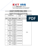 ESSAY COURSE (Main 2020) : Orientation Session by Mrs. Ruchika Bhardwaj