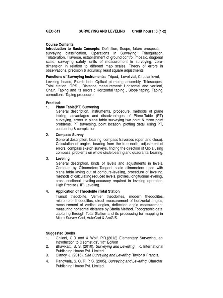 Surveying PDF | PDF | Surveying | Space