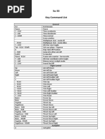 Su-33 Key Command List: General