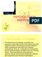 Psychological Disorders' Presentation
