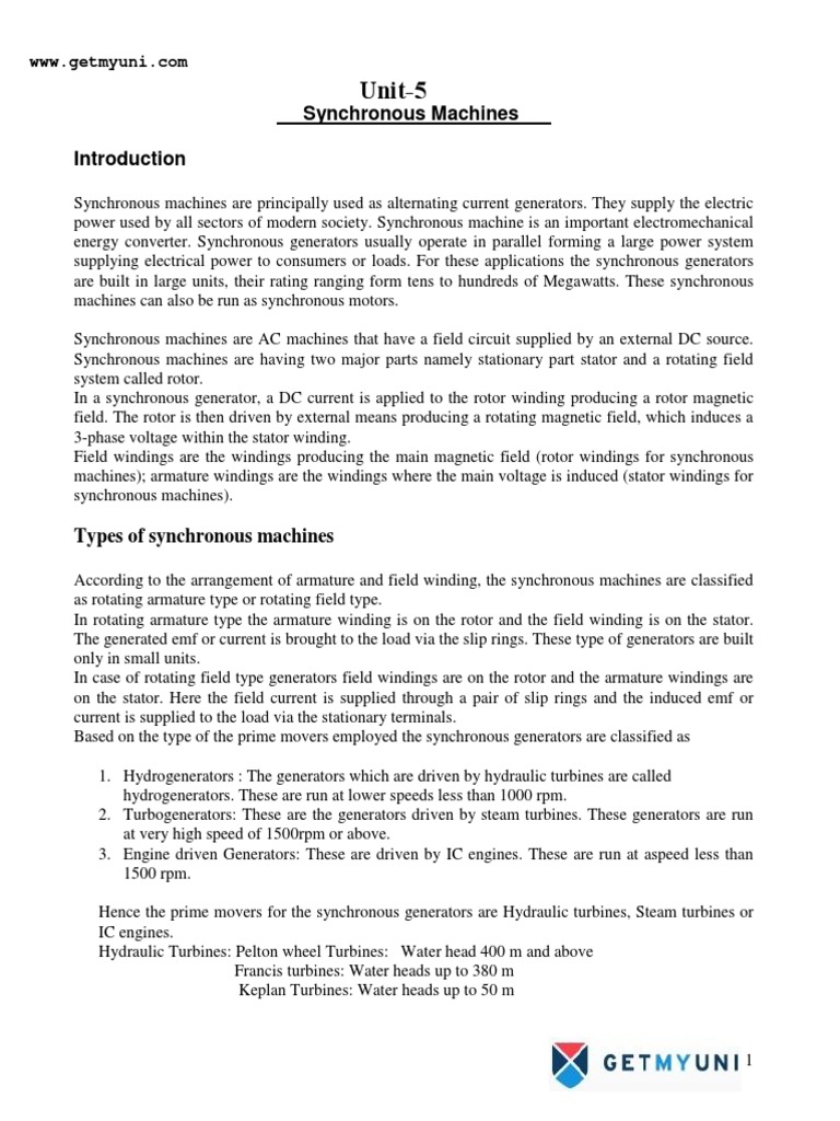 Electrical Engineering Engineering Dc Machines And Synchronous