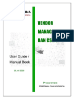 User Guide Vendor Management & CSMS (PIC VENDOR) - New2020 XXXL Batarajugo Naruto Saskseh