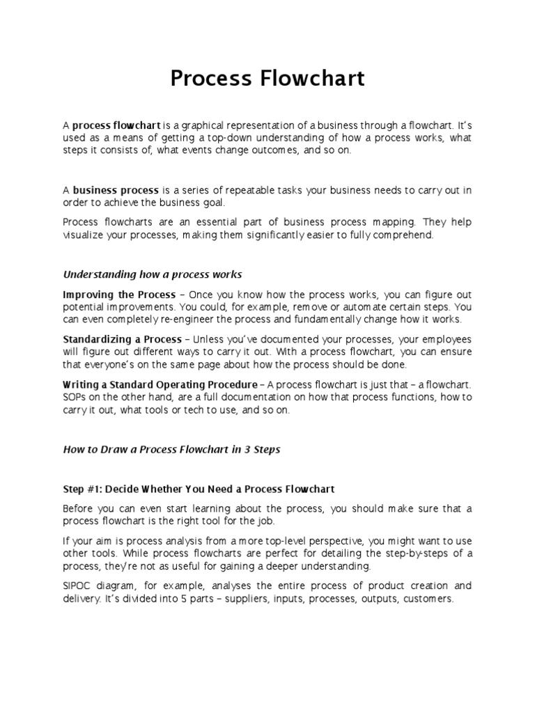 What Is A Process Flowchart | PDF | Business Process | Systems Science