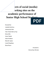 The Effects of Social (Media) Networking Sites On The Academic Performance of Senior High School Students
