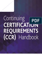 CCR Certification Requirements Handbook