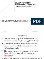 Chapter - 1 Introdution To Entreprenuership