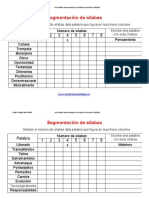 Ejercicios dislexia segmentacion de silabas