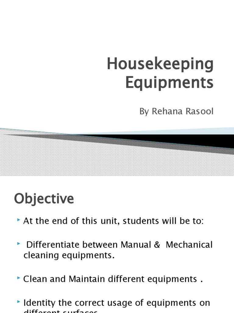 Rehana Housekeeping Equipments PDF Vacuum Cleaner Housekeeping