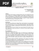 I J M E R: The Arbitration and Conciliation (Amendment) Act, 2019: A Critical Analysis Dr. Vikrant Sopan Yadav