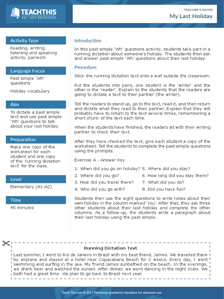 My Last Holiday Pdf Pdf Communication Cognition