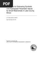 Equations For Estimating Synthetic Unit-Hydrograph Parameter Values For Small Watersheds in Lake County, Illinois