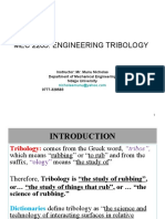 MEC 2205 Engineering Tribology Course Overview