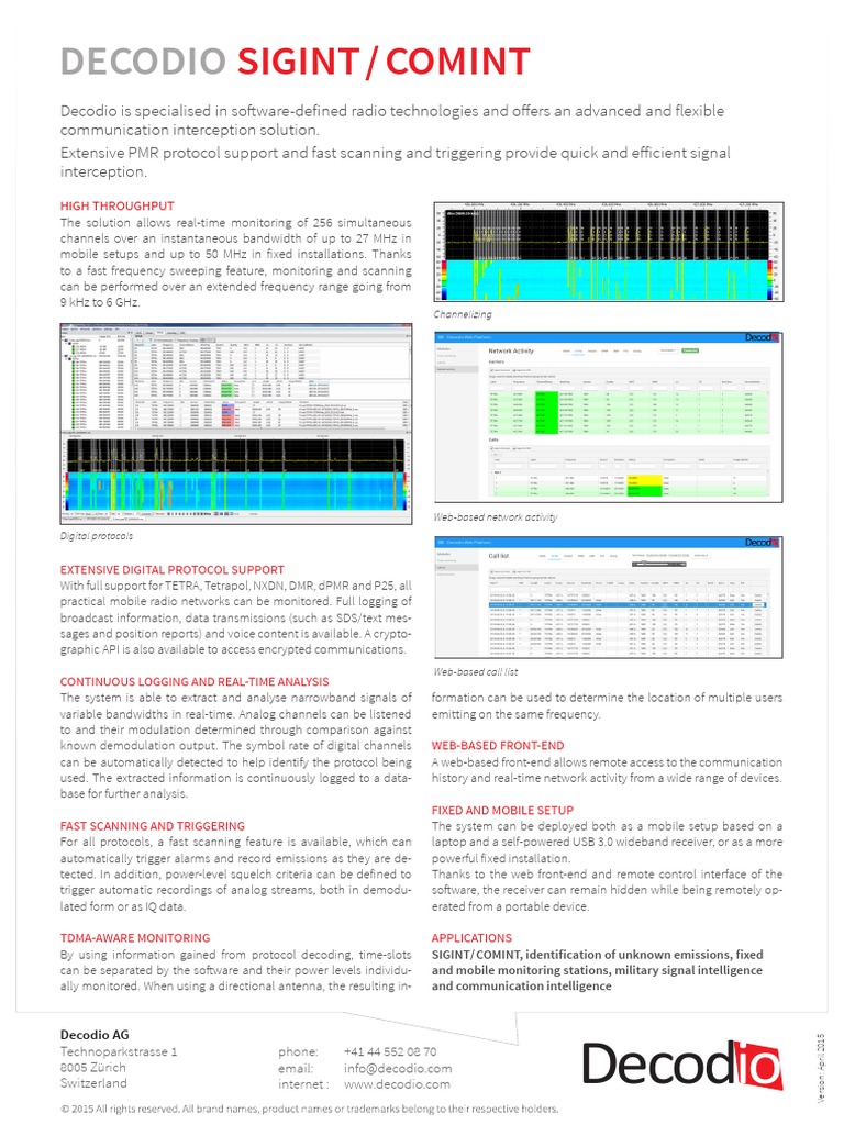 Sigint / Comint: Decodio | PDF | Signals Intelligence | Radio