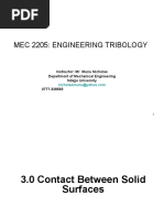 Mec 2205: Engineering Tribology