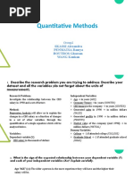 Quantitative Methods: SKASSI Alexandra Penmatsa Ramya BOUTROS Ghassan WANG Kankan