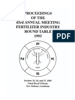Proceedings of The Annual Meeting Fertilizer Industry Roundtable