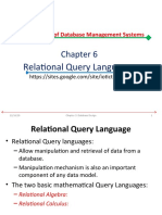 Chapter 6 RelationalQueryLanguage