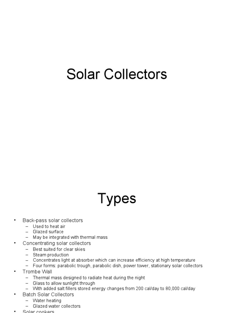 Solar Collectors1 | PDF