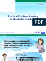 4B08.4 Practical Problems Leading To Quadratic Equations