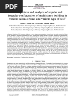 Comparison and Analysis of Regular and Irregular Configuration of Multistorey Building in Various Seismic Zones and Various Type of Soil