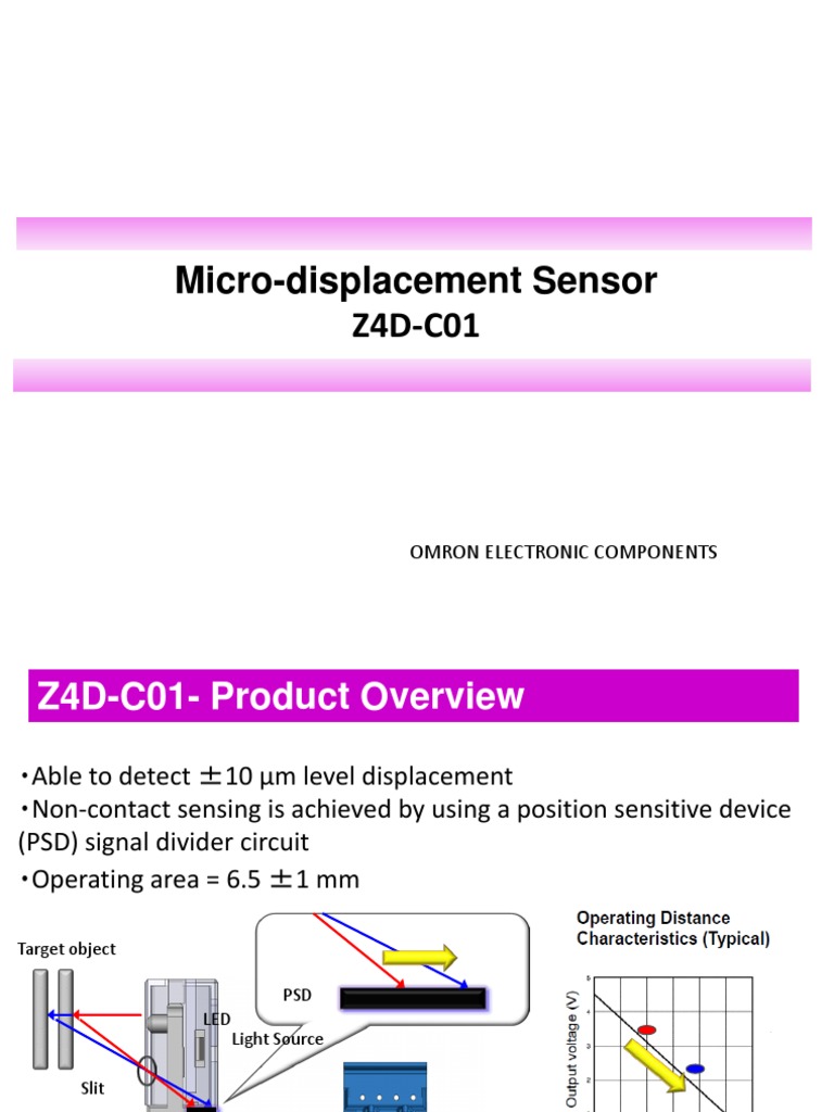 Micro-Displacement Sensor Z4D-C01 Overview | PDF | Sensor | Optics