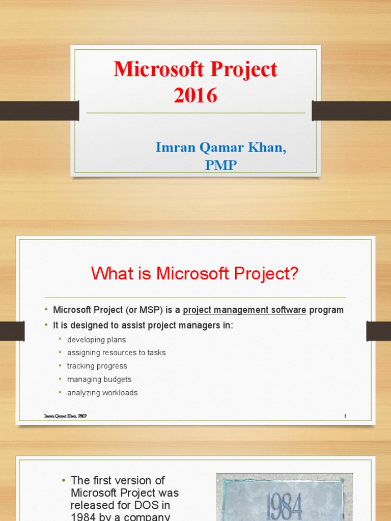 Microsoft Project 2016 Guide | PDF | Computing | Software