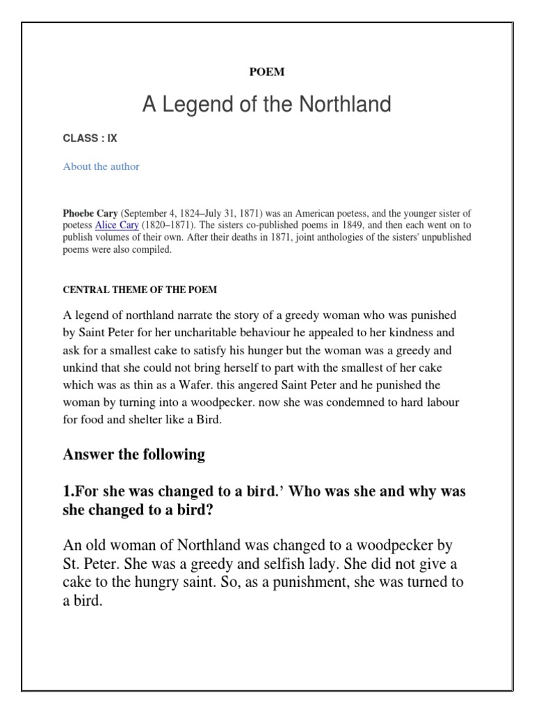 A Legend From Northland PDF, PDF