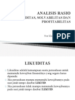 Analisis Rasio Likuiditas Solvibilitas Dan Profitabilitas